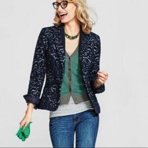 🔥 CAbi green polka dot with gray trim button front cardigan. LH